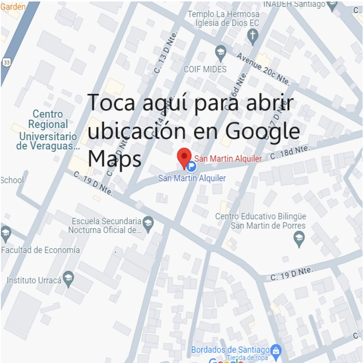 Ubicación detrás de la Universidad de Panamá Santiago